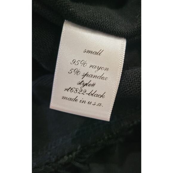 Francesca's Collection Mi Ami women's black fringe poncho blouse - small - Picture 6 of 8